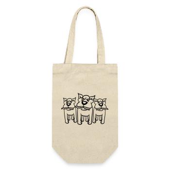 3 Nasty Dogs Team Three Friends Crew - Gift Bag for Bottles - nature - Front