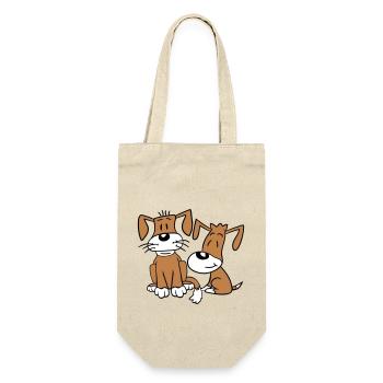 2 chiens équipe assis deux amis équipage heureux - Sac à bouteille - nature - Devant
