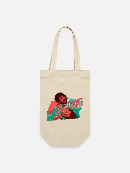 Wrestling-Kampf - Geschenkbeutel für Flaschen - Natur