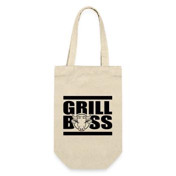 grill - Geschenkbeutel für Flaschen - Natur - Vorne
