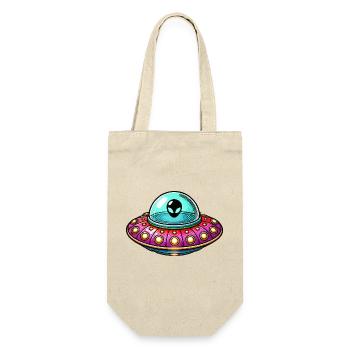 UFO Comic - Gift Bag for Bottles - nature - Front