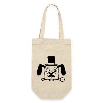 Chien M. Sir Cylindre Chapeau Monocle Lunettes Empire - Sac à bouteille - nature - Devant