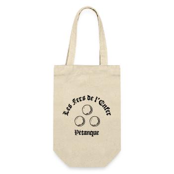 Les Fers de l'Enfer / The Irons of Hell - Pétanque - Gift Bag for Bottles - nature - Front