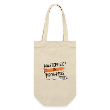 Masterpiece in Progress - Geschenkbeutel für Flaschen - Natur - Vorne