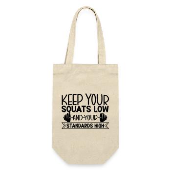 Squat Slow - Geschenkbeutel für Flaschen - Natur - Vorne