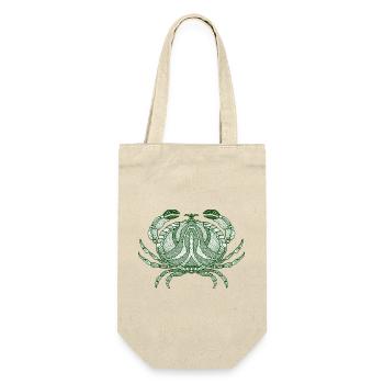 Krebs - Geschenkbeutel für Flaschen - Natur - Vorne