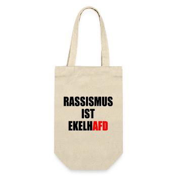 rassismus ist ekelhafd - Geschenkbeutel für Flaschen - Natur - Vorne