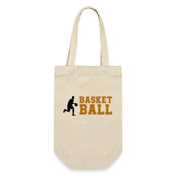 basketball - Geschenkbeutel für Flaschen - Natur - Vorne