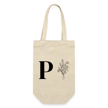 Lette p fleurs minimalistes - Sac à bouteille - nature - Devant