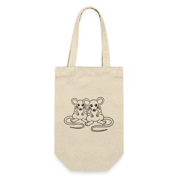 Two Nasty Mice Angry Frustrated Sour Aggressive - Gift Bag for Bottles - nature - Front