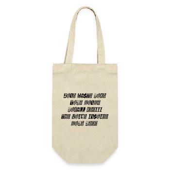 JONE WASTE YORE TOYE MONME YORALL REDIII THE VOICE - Geschenkbeutel für Flaschen - Natur - Vorne