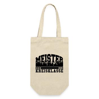 Meister 2025 Kreisklasse Aufstieg Fußball - Geschenkbeutel für Flaschen - Natur - Vorne