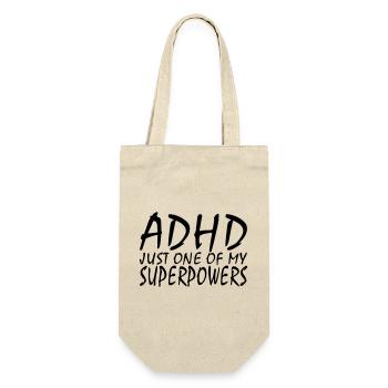 ADHS - Geschenkbeutel für Flaschen - Natur - Vorne
