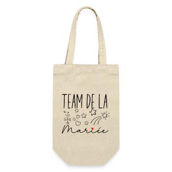 Femme équipe de la mariée pour un EVJF Team Mariée - Sac à bouteille - nature - Devant