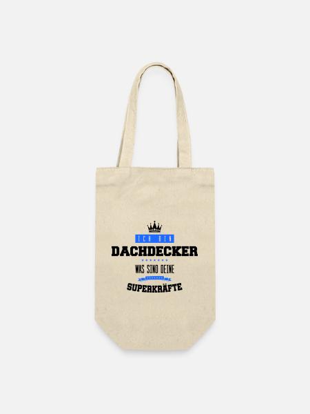 dachdecker spruch - Geschenkbeutel für Flaschen - Natur