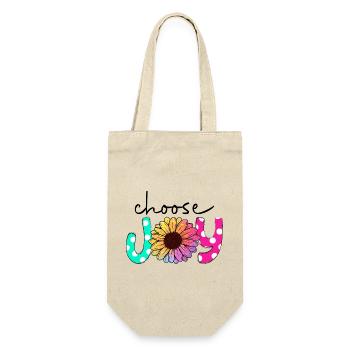 choose joy - Geschenkbeutel für Flaschen - Natur - Vorne