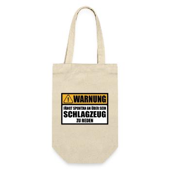 Schlagzeuglehrer Lustige Sprüche witzig mit Spruch - Geschenkbeutel für Flaschen - Natur - Vorne