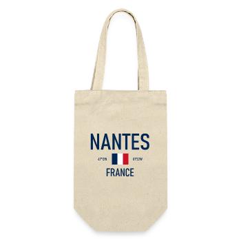 Nantes - France - France - Flag Coordinates - Gift Bag for Bottles - nature - Front