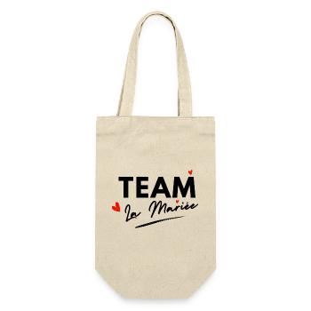 Bride Hearts Team - Bride Gift - Gift Bag for Bottles - nature - Front
