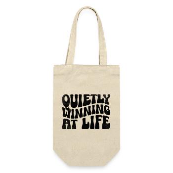 Quietly Winning At Life Sayings For Introverts - Gift Bag for Bottles - nature - Front