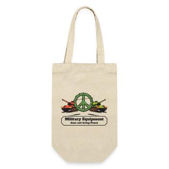 Military equipment does not bring peace - Gift Bag for Bottles - nature - Front
