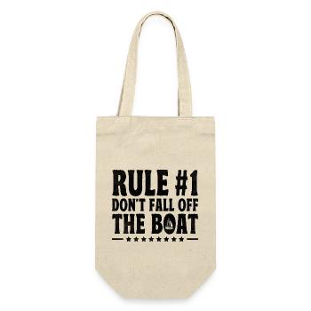 Regel # Fallen Sie nicht vom Boot Paddelboot - Geschenkbeutel für Flaschen - Natur - Vorne