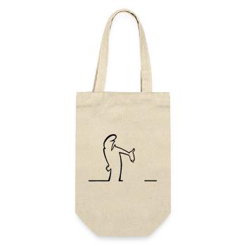 die Linie - Geschenkbeutel für Flaschen - Natur - Vorne