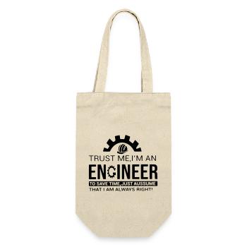 Vertrauen Sie mir, ich bin Ingenieur - Geschenkbeutel für Flaschen - Natur - Vorne
