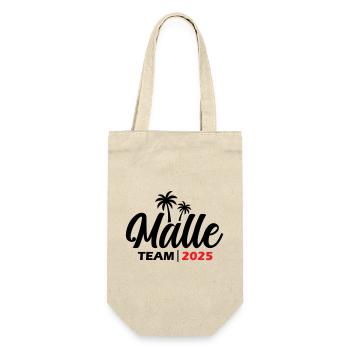 Malle 2025 Team Mallorca - Geschenkbeutel für Flaschen - Natur - Vorne