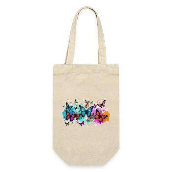 schmetterling,bunt,blumen,graffiti - Geschenkbeutel für Flaschen - Natur - Vorne