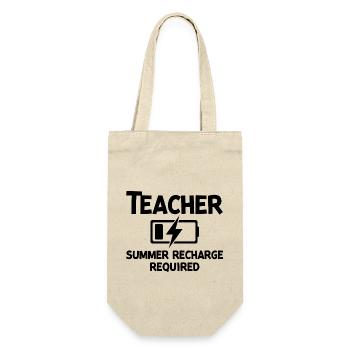 Teacher Summer Recharge Required - Gift Bag for Bottles - nature - Front