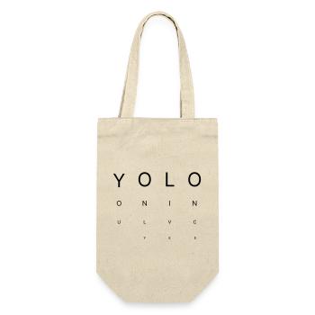 You Only Live Once – Eye Chart Design - Gift Bag for Bottles - nature - Front