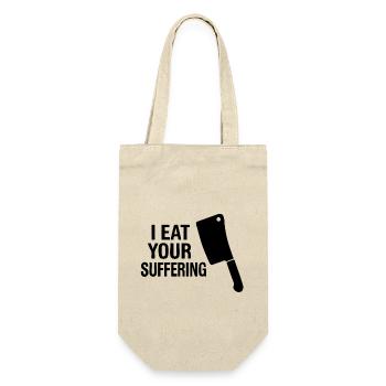 I eat your suffering | Pig Pain - Gift Bag for Bottles - nature - Front