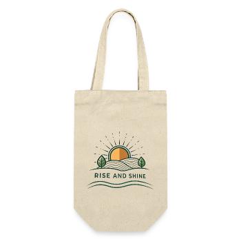 Raus aus den Federn - Geschenkbeutel für Flaschen - Natur - Vorne