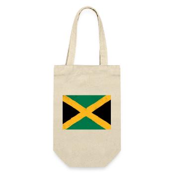 Flagge von Jamaika - Geschenkbeutel für Flaschen - Natur - Vorne