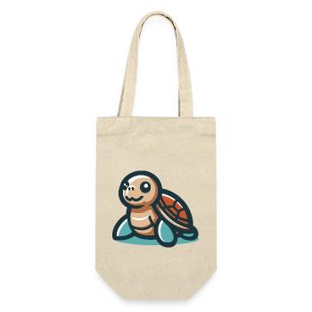 Tortue souriante - Sac à bouteille - nature - Devant