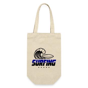 Surfing Surfboard - Gift Bag for Bottles - nature - Front