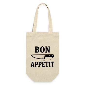 Guten Appetit - Geschenkbeutel für Flaschen - Natur - Vorne