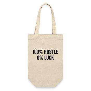 100% Hustle 0% Luck - Gift Bag for Bottles - nature - Front