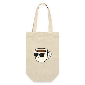 Coffee cup with sunglasses illustration - Gift Bag for Bottles - nature - Front