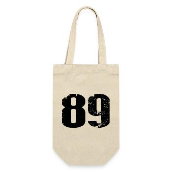 89 Zahl Trikot - Geschenkbeutel für Flaschen - Natur - Vorne