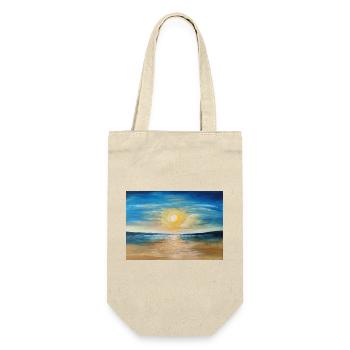 Sunset Reflection Over Calm Waters - Gift Bag for Bottles - nature - Front