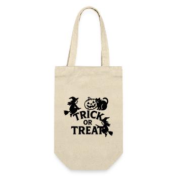Trick or Treat Halloween - Geschenkbeutel für Flaschen - Natur - Vorne