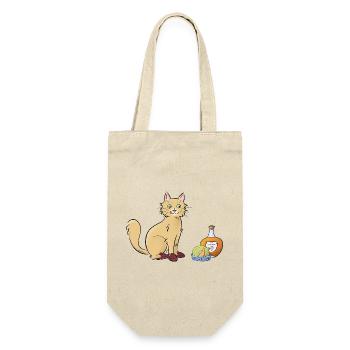 Chat-rentais - Geschenkbeutel für Flaschen - Natur - Vorne