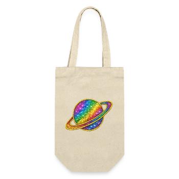 Motif galaxie arc-en-ciel scintillant - Sac à bouteille - nature - Devant