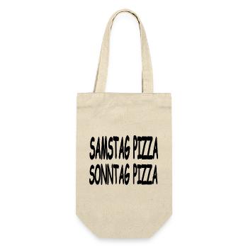 Pizza - Geschenkbeutel für Flaschen - Natur - Vorne