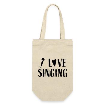 I love singing - Music Love Singer - Gift Bag for Bottles - nature - Front