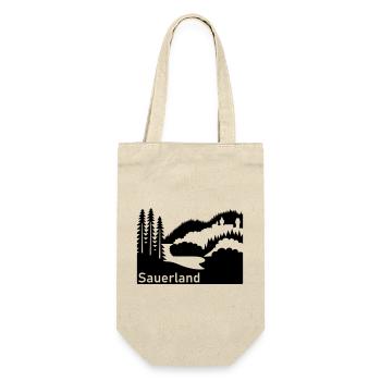 Sauerland Silhouette Landscape Highway Sign - Gift Bag for Bottles - nature - Front