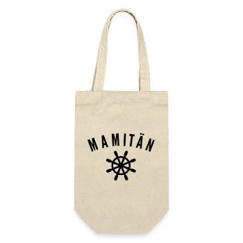 Mamitän Muttertag beste Mama Anker - Geschenkbeutel für Flaschen - Natur - Vorne