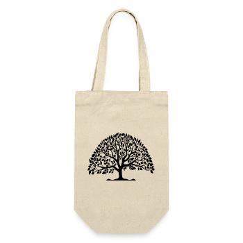 Slender Shade Tree – Narrow Silhouette with Leaves - Gift Bag for Bottles - nature - Front